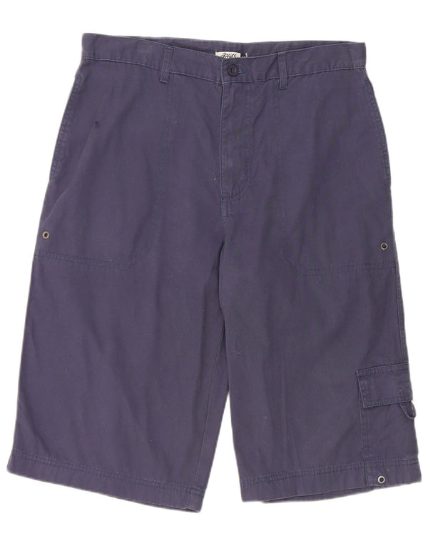 Asics Herre Cargo Bermuda Shorts Medium W32 Marineblå Bomuld
