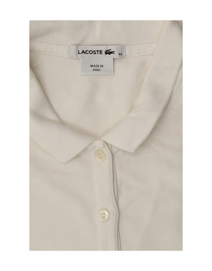 Lacoste ærmeløs poloshirt til kvinder str. 42 Large White