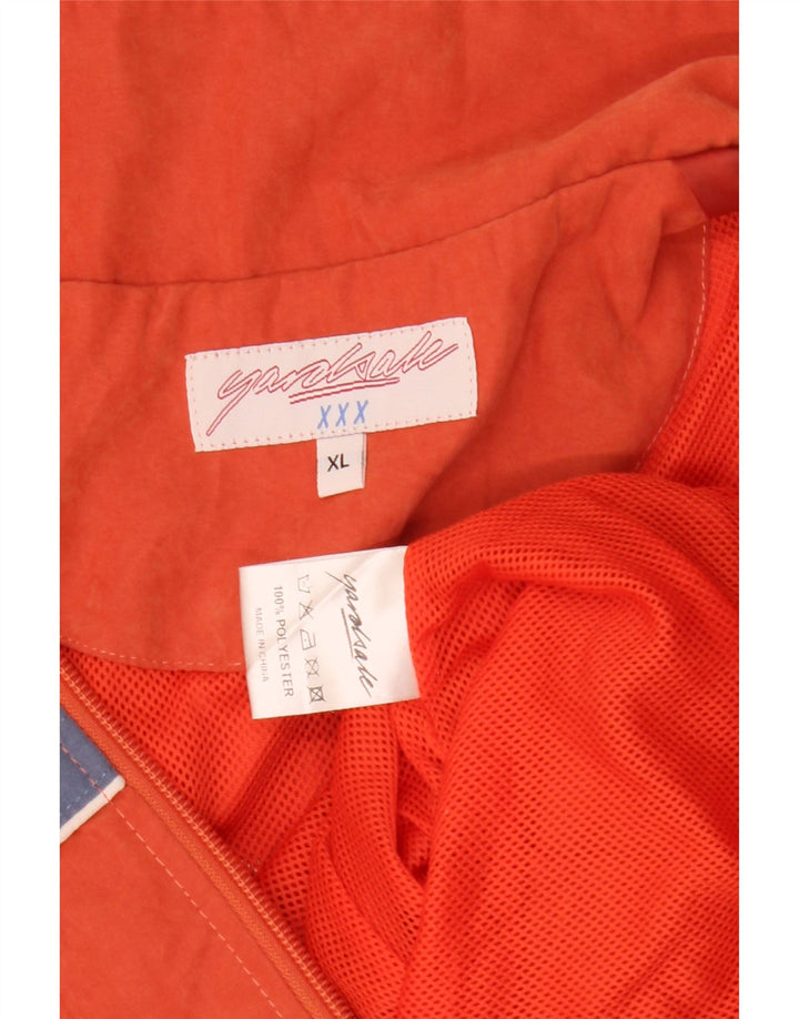 Yardsale Herre grafisk træningsdragt Topjakke XL Orange Colourblock Polyester