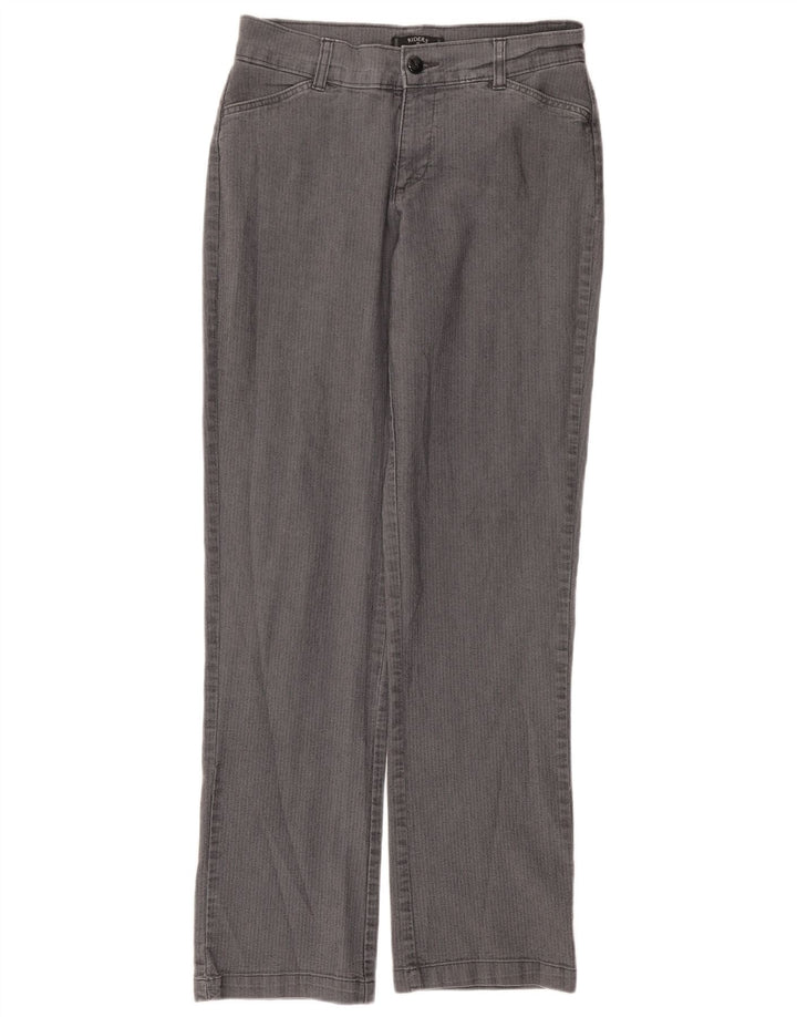 LEE Womens Riders Casual Trousers US 8 Medium W30 L32 Grey Herringbone