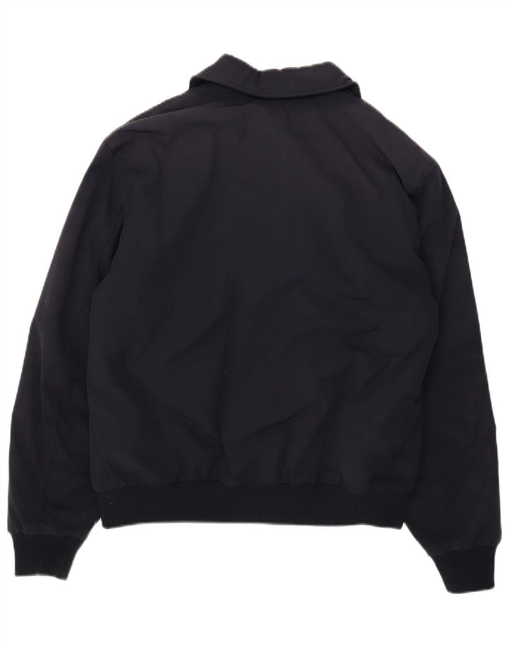 Zara Herre Bomber Jacket UK 38 Medium Navy Blue Polyester
