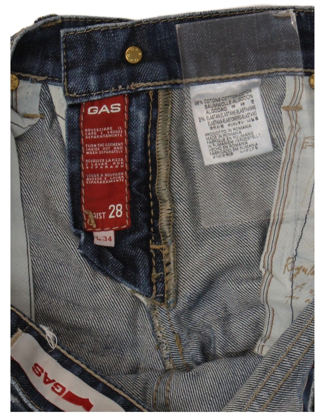 Gas Dame Bootcut Jeans W28 L29 Blå Bomuld