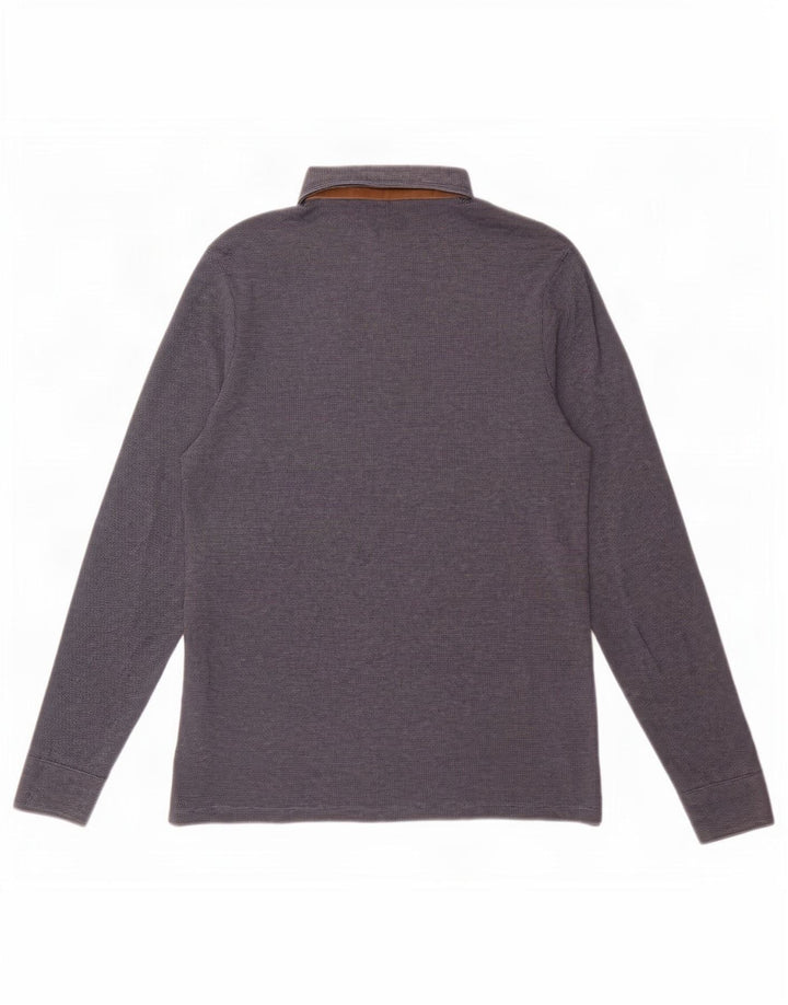 Massimo Dutti Langærmet herre poloshirt Medium Navy Blue