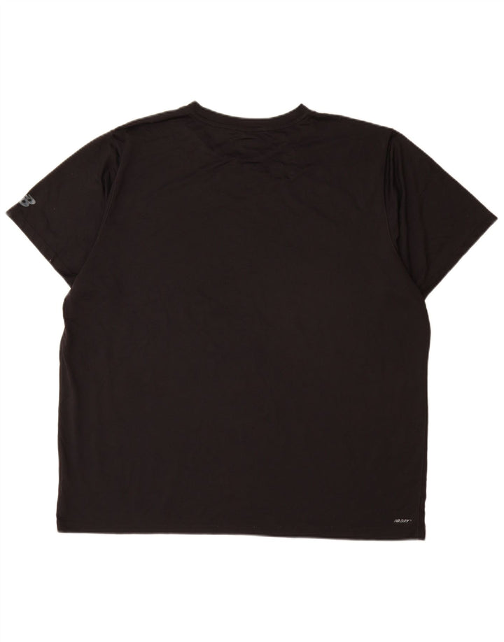 New Balance Herre Grafisk T-Shirt Top 2XL Sort Polyester