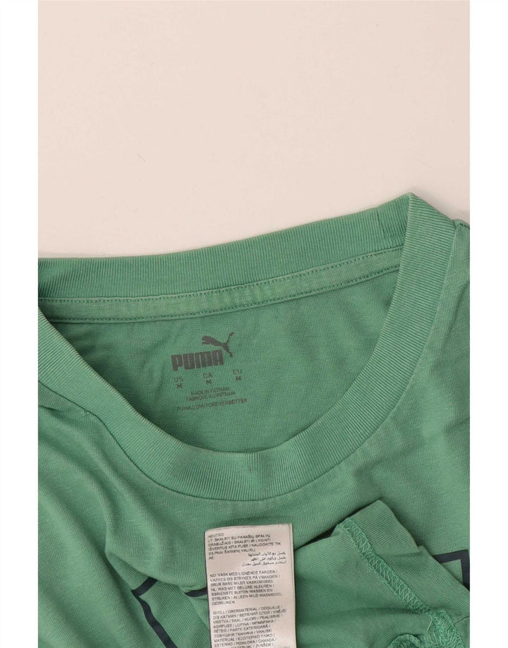 Puma Herre grafisk T-shirt Top Medium turkis bomuld