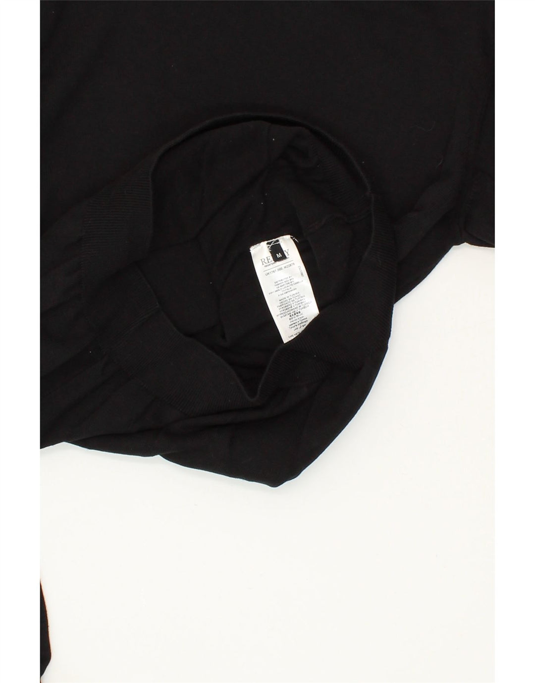 REPLAY Mens Crew Neck Jumper Sweater Medium Black Cotton Vintage Replay and Second-Hand Replay from Messina Hembry 