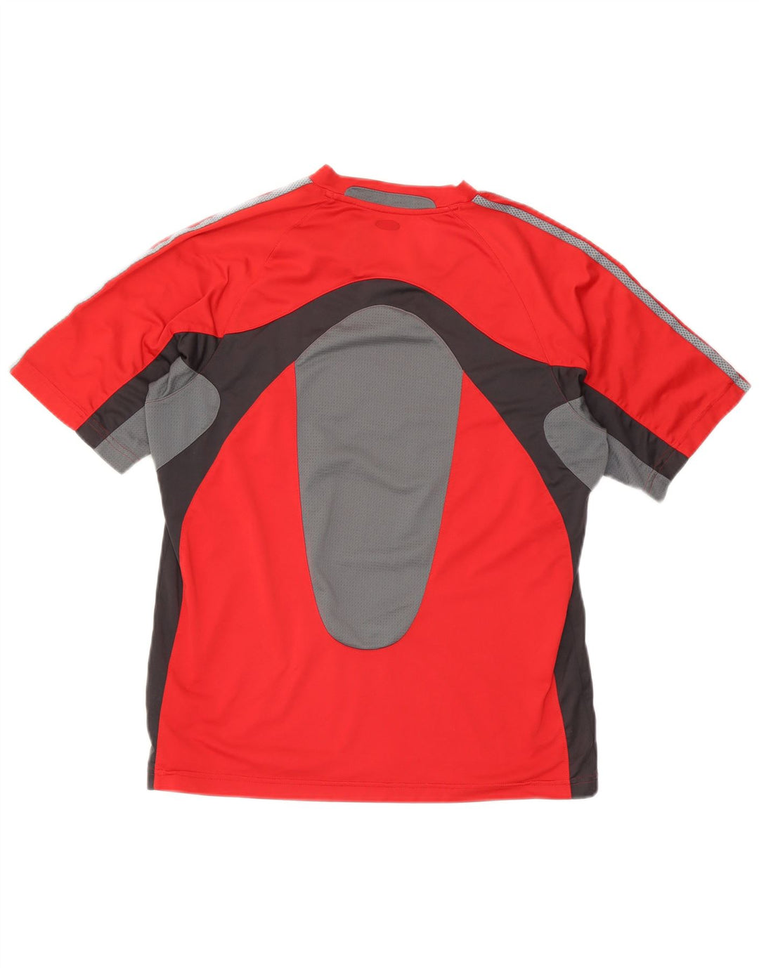Adidas Herre T-Shirt Top Stor Rød Colourblock Polyester