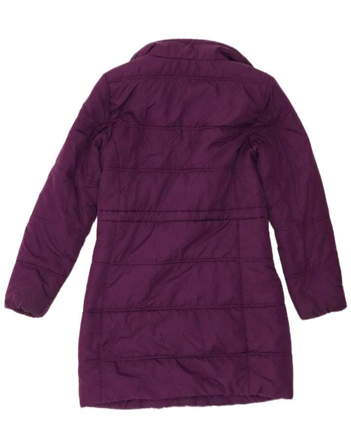 Marks & Spencer Polstret frakke til kvinder UK 10 Lille lilla polyester