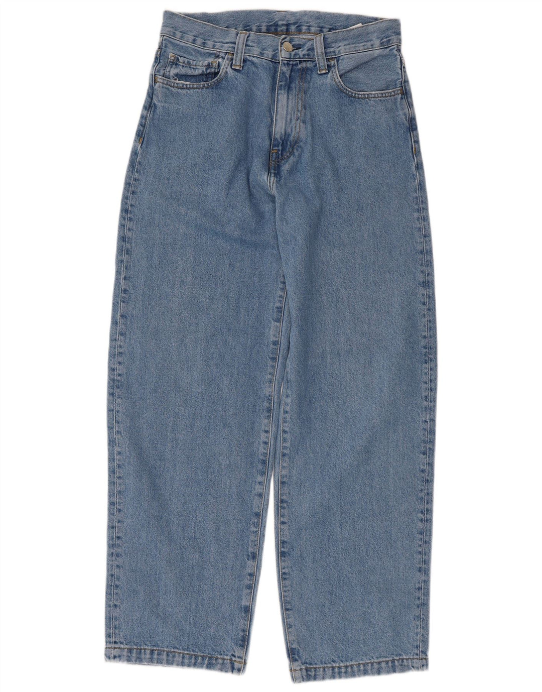 CARHARTT kvinders højtaljede koniske jeans W27 L28 blå bomuld