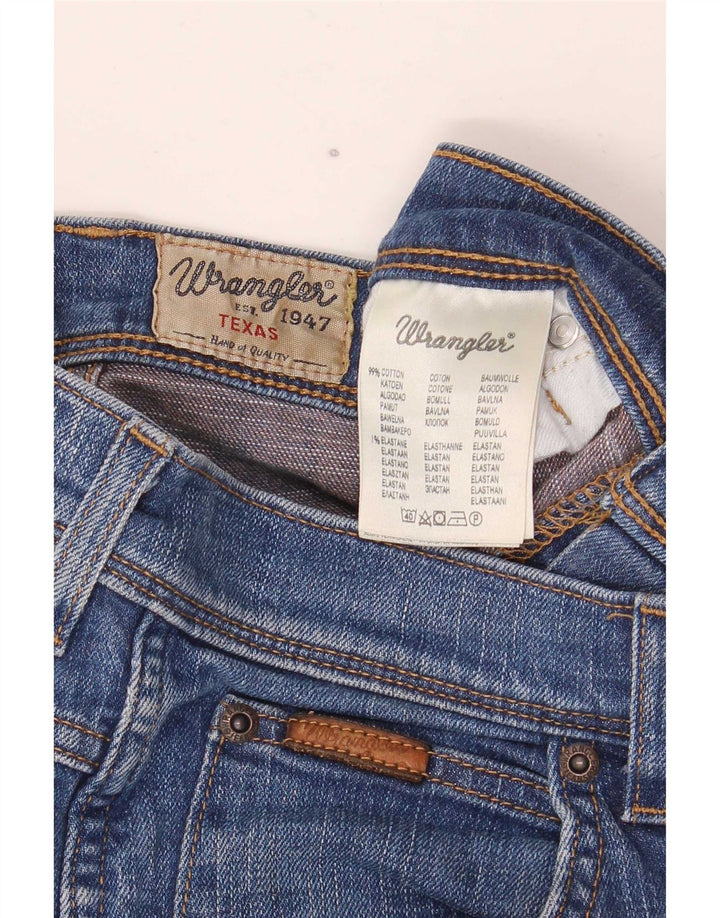 Wrangler Herre Texas Stretch Straight Jeans W30 L32 Blå Bomuld