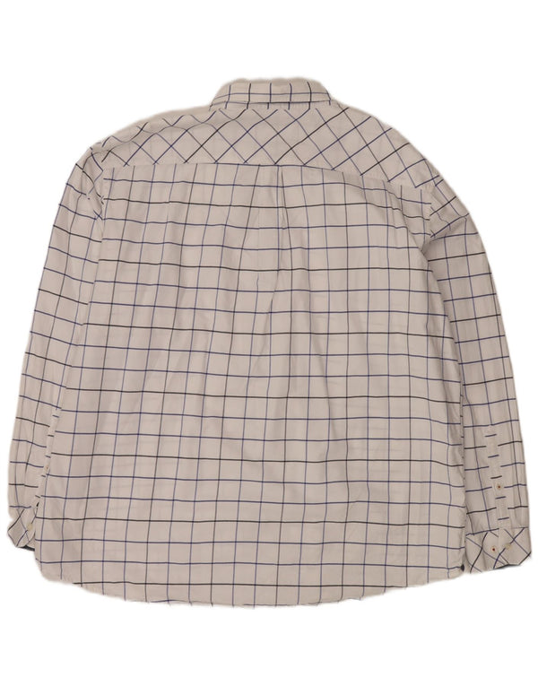 Joules Herre Classic Fit skjorte 3XL hvid ternet bomuld