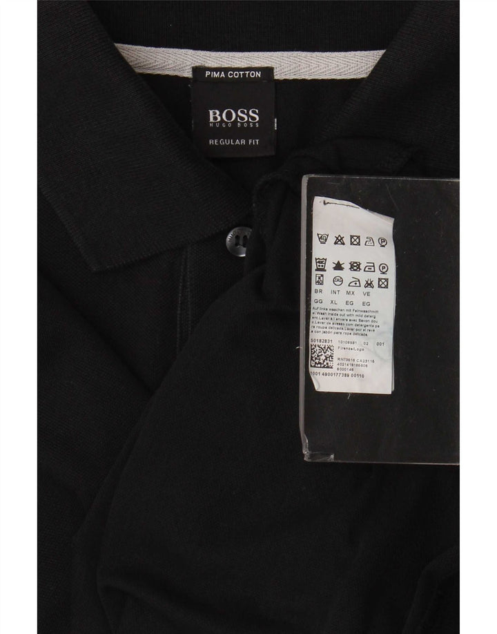 Hugo Boss Herre Regular Fit Polo Shirt XL Sort Bomuld