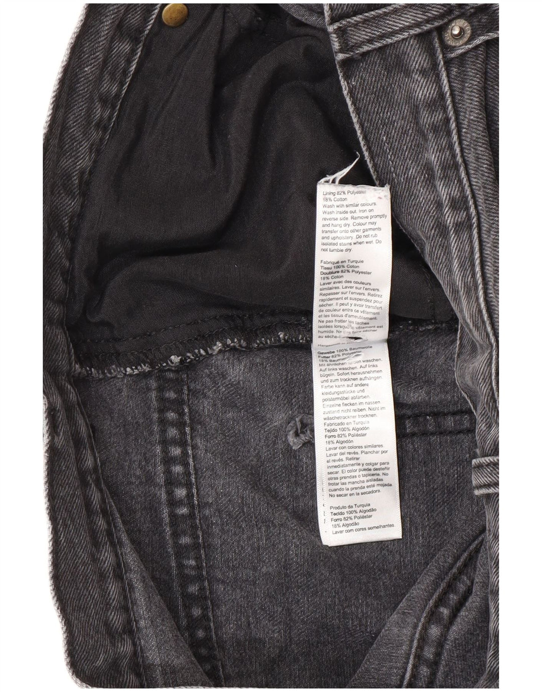 Topshop Dame Baggy Loose Jeans W30 L32 Sort Polyester