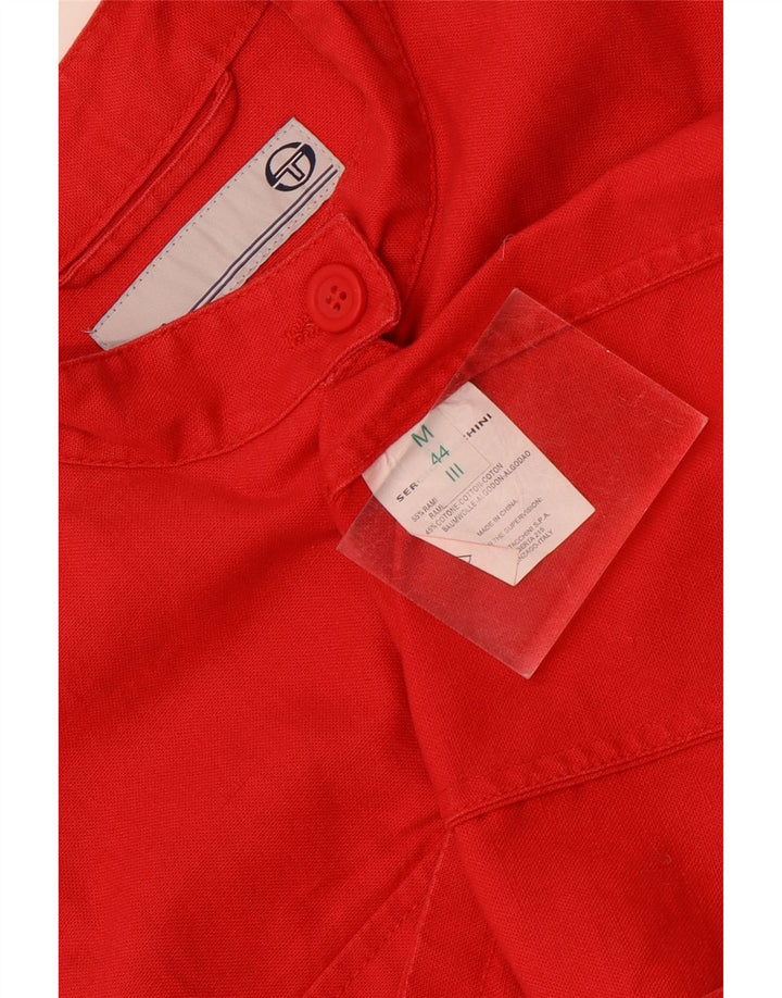 Sergio Tacchini Dame Utility Jacket IT 44 Medium Rød Ramie