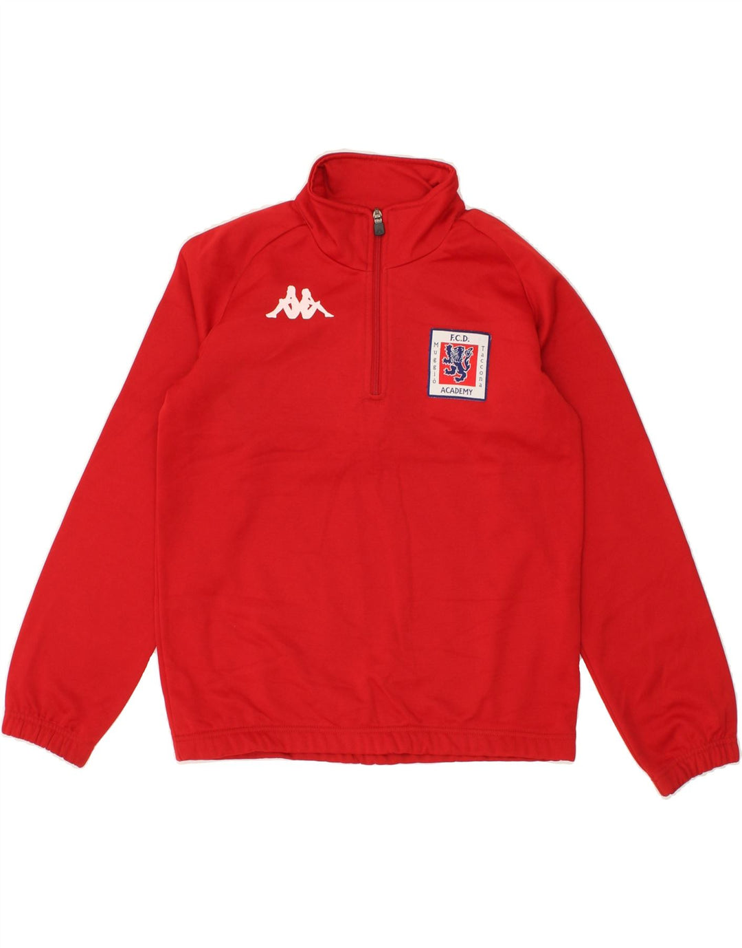 KAPPA Boys Zip Neck Pullover Tracksuit Top 13-14 Years Red Polyester Vintage Kappa and Second-Hand Kappa from Messina Hembry 