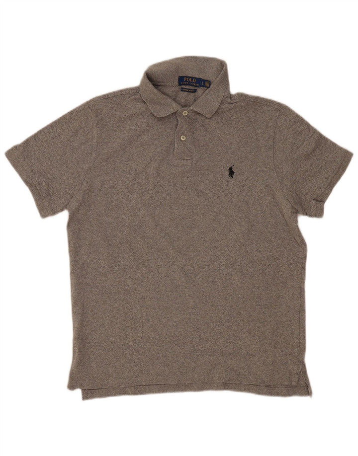 POLO RALPH LAUREN Herre Custom Slim Fit Polo Shirt Stor Grå Bomuld
