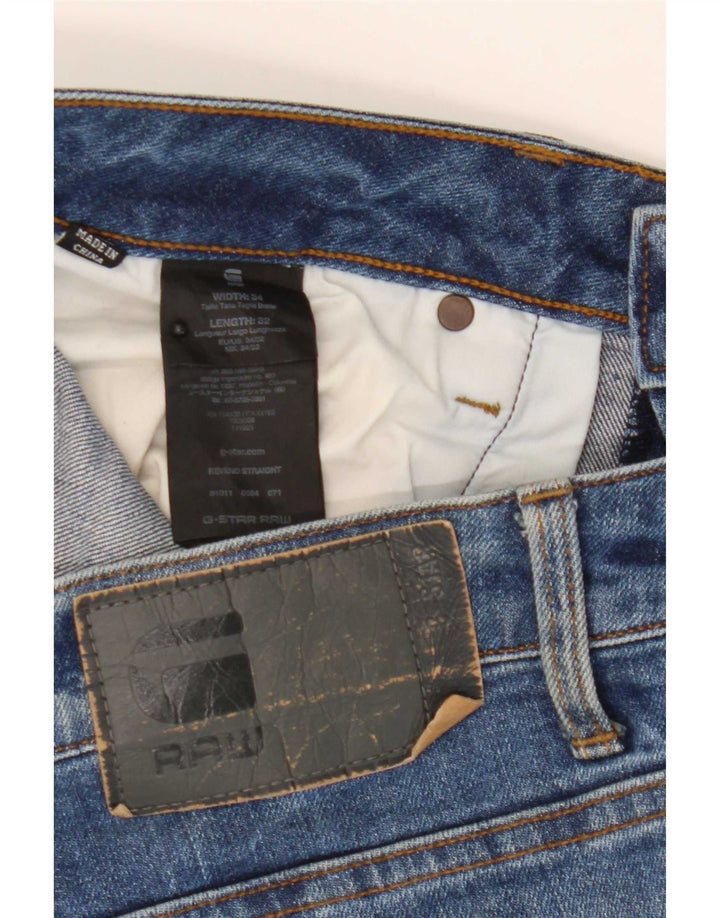 G-Star Herre Revend Straight Jeans W34 L32 Blå Bomuld
