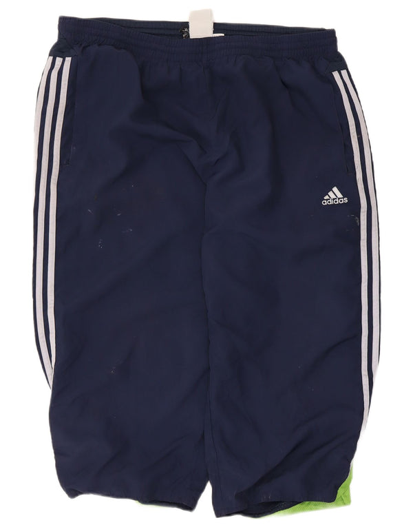 Adidas Herre Bermuda Sportshorts XL W38 L19 Marineblå Polyester
