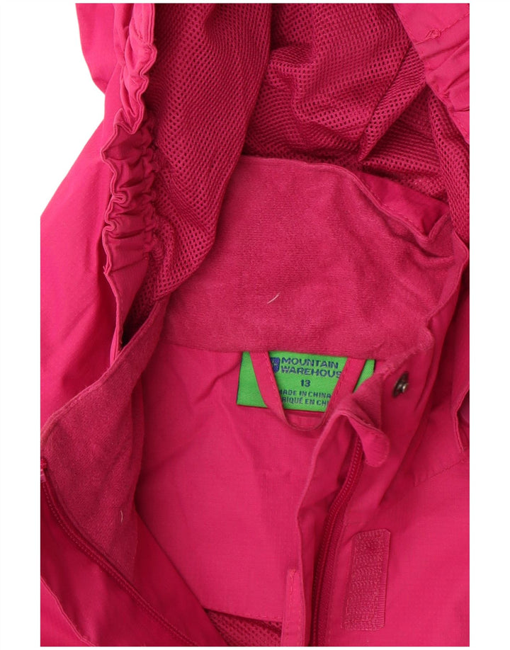 Mountain Warehouse Girls Windbreaker Jacket 12-13 år Pink Colourblock