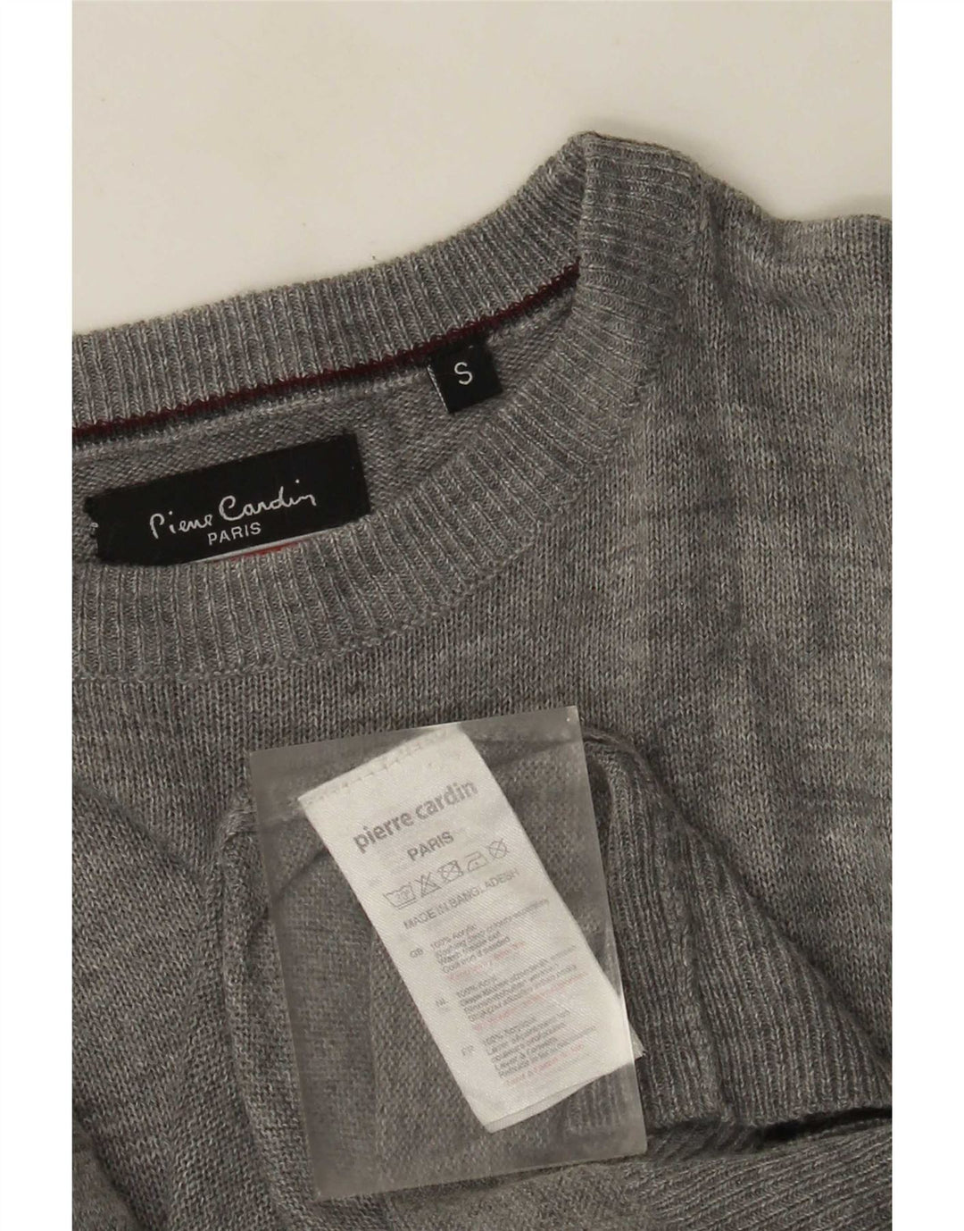 Pierre Cardin Herre trøje med rund hals, lille grå akryl
