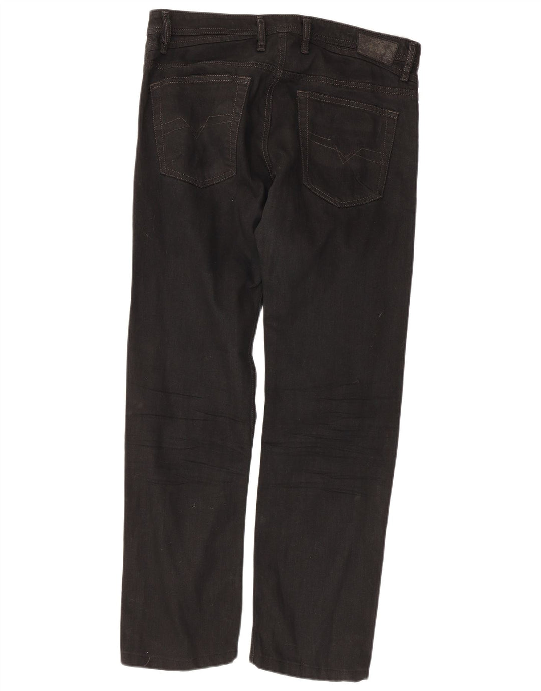 Diesel Straight Jeans til mænd W33 L29 Sort bomuld