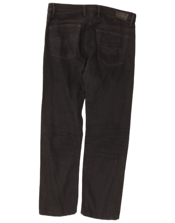 Diesel Straight Jeans til mænd W33 L29 Sort bomuld