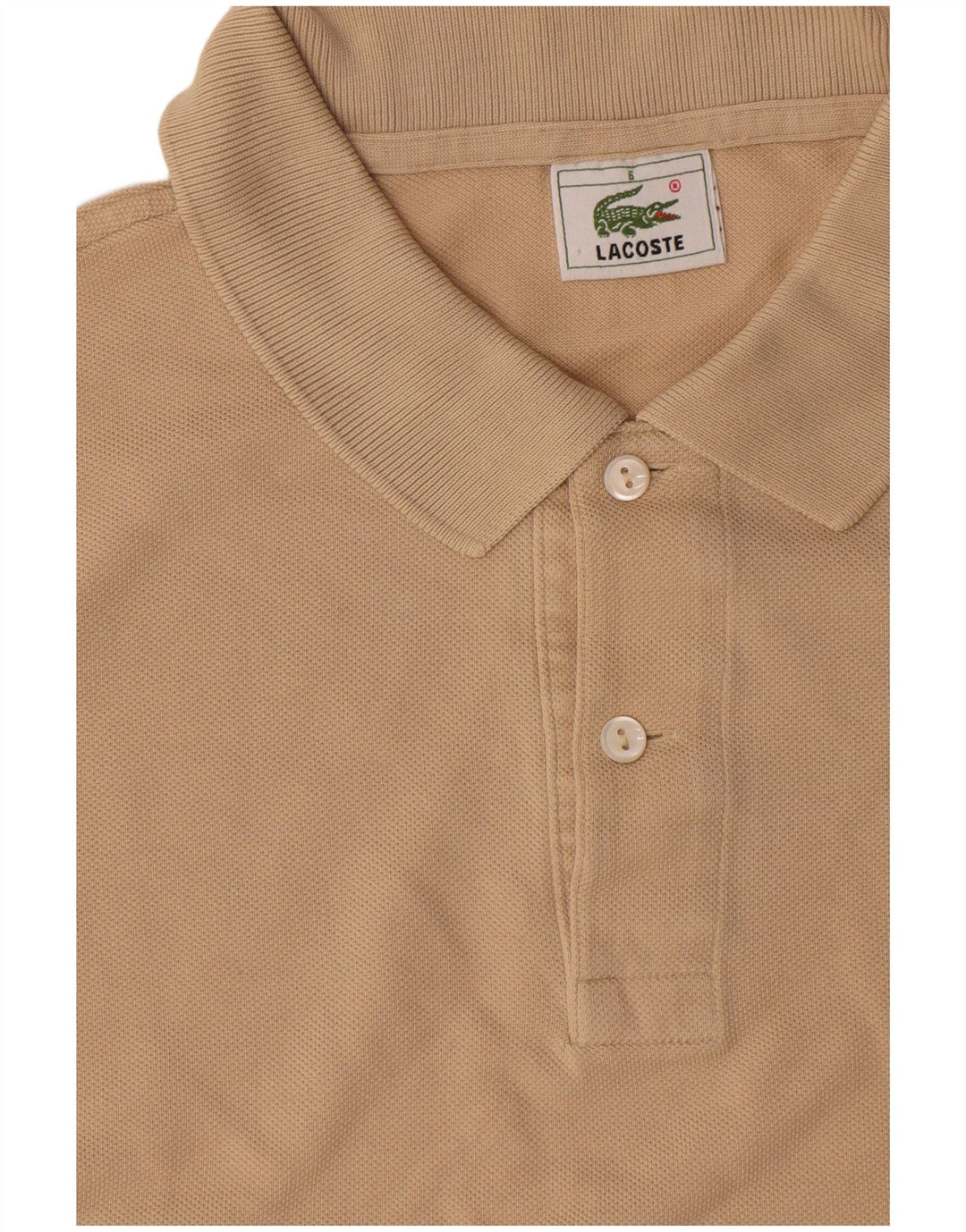 Lacoste Herre poloskjorte str. 5 Large Beige Bomuld