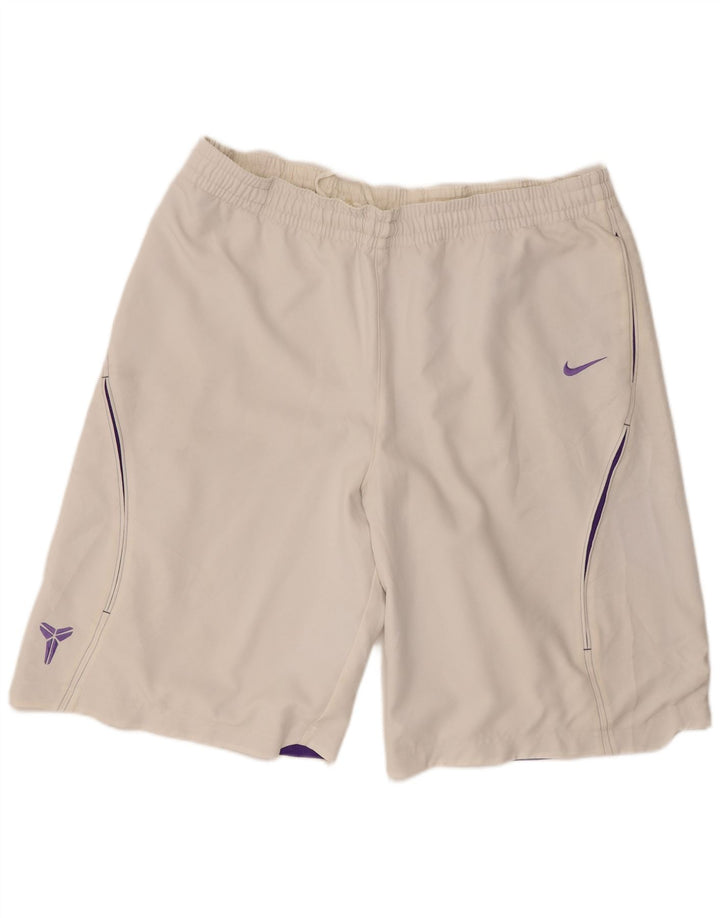 Nike Herre Dri Fit Sportshorts XL Hvid Polyester