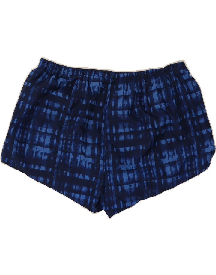 NIKE Womens Sport Shorts UK 18 XL  Navy Blue Check Polyester Vintage Nike and Second-Hand Nike from Messina Hembry 