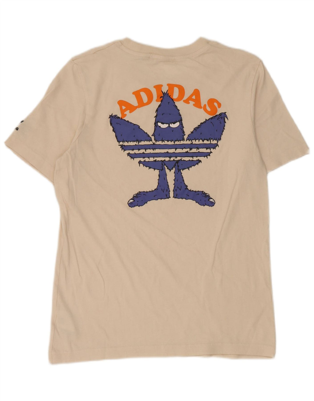 Adidas Herre grafisk T-shirt Top Lille Off White Bomuld