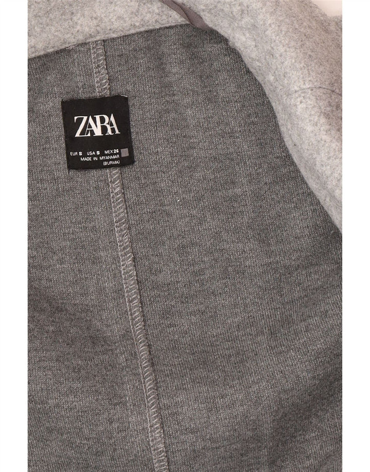 Zara Womens Open Overcoat UK 10 Small Grå