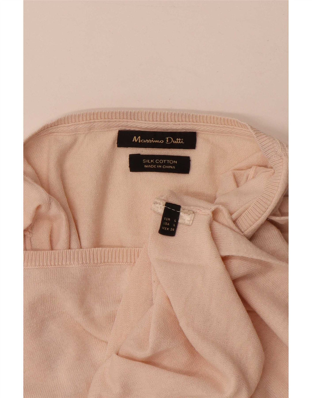 Massimo Dutti Dame Boat Neck Jumper Sweater UK 16 Large Pink