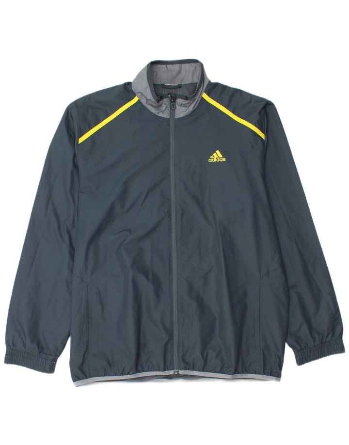 Adidas Træningsdragt til mænd, topjakke, stor grå polyester