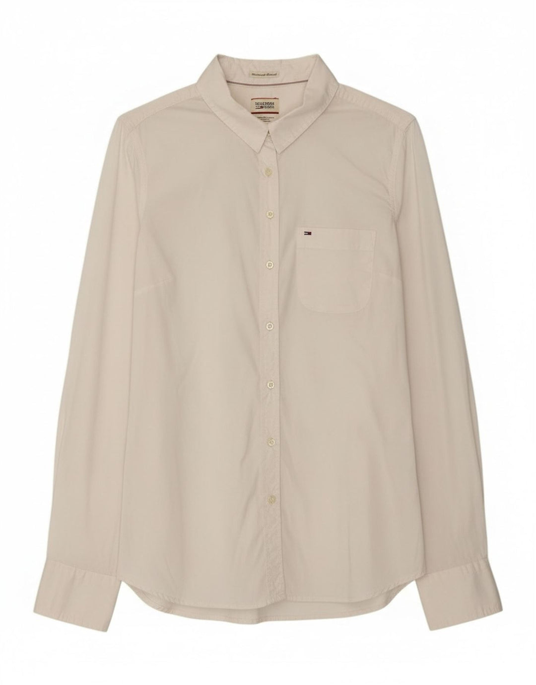 Tommy Hilfiger Dameskjorte UK 12 Medium Hvid Bomuld