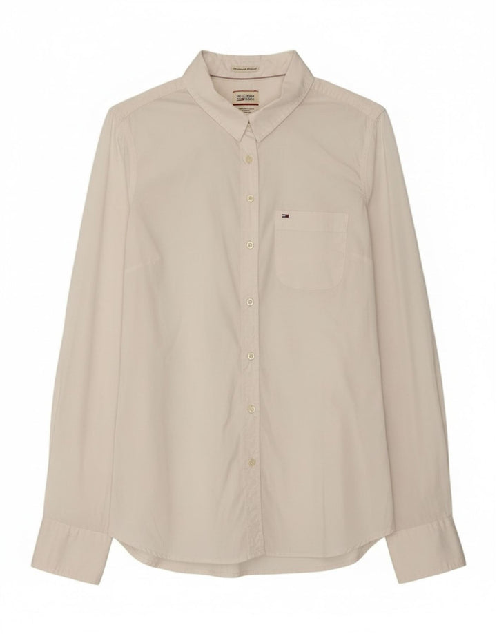 Tommy Hilfiger Dameskjorte UK 12 Medium Hvid Bomuld