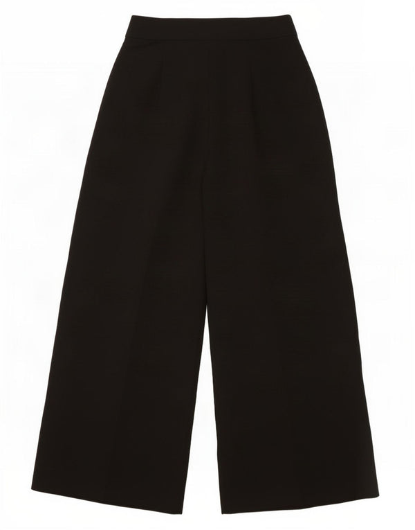 Topshop Dame High Waist Wide Leg Capri Bukser UK 6 XS W26 L22 Sort