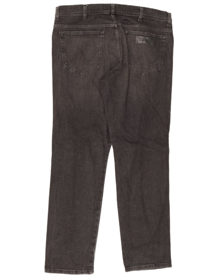 Wrangler Herre Texas Slim Jeans W38 L34 Grå Bomuld