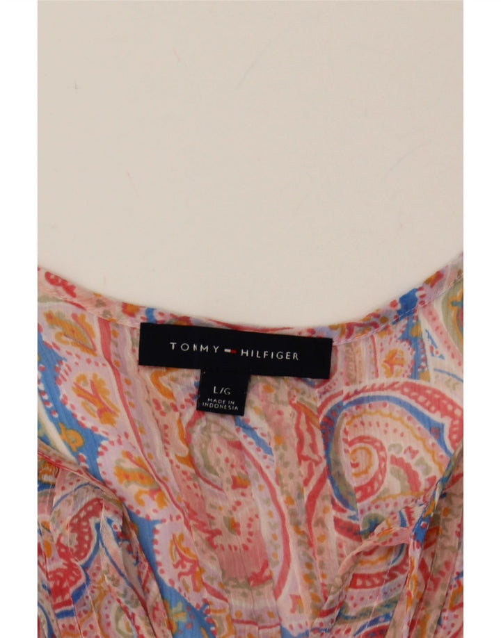 TOMMY HILFIGER Womens Blouse Top UK 16 Large Multicoloured Paisley Vintage Tommy Hilfiger and Second-Hand Tommy Hilfiger from Messina Hembry 