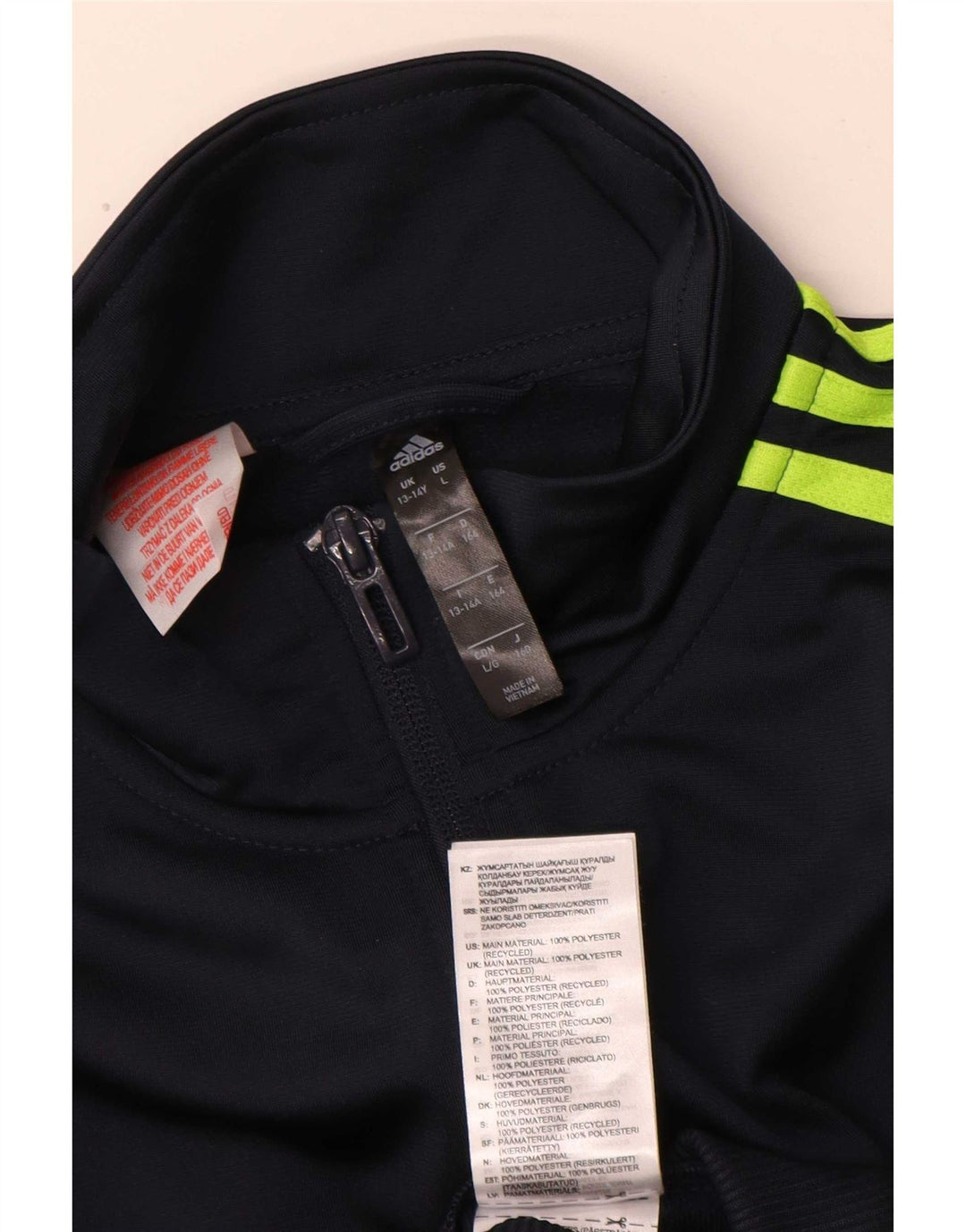Adidas drenge Aeroready træningsdragt topjakke 13-14 år marineblå polyester