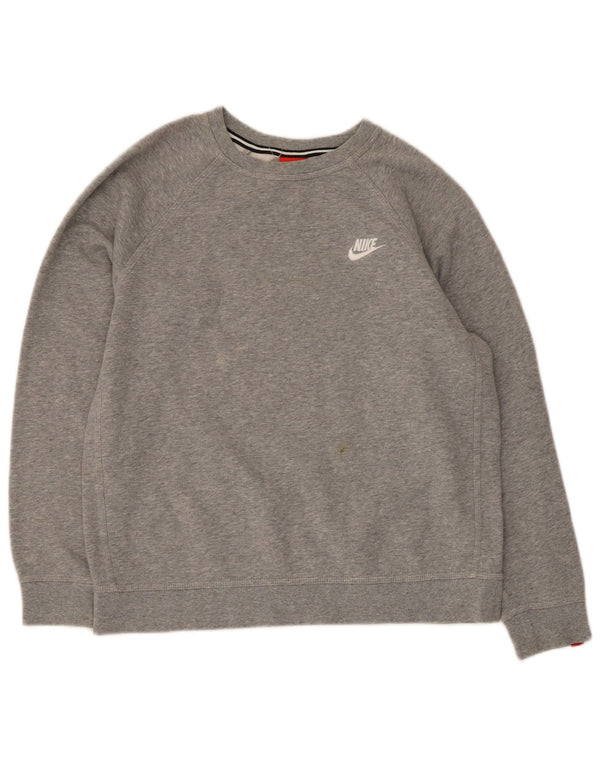 Nike Boys Sweatshirt Jumper 13-14 år XL Grå Bomuld