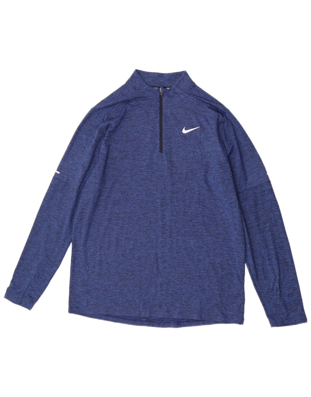 Nike Herre Dri Fit Pullover med lynlås-hals Træningsdragt Top Stor Blå Flecked