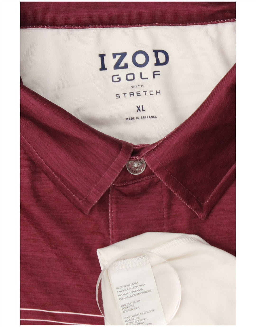 IZOD Poloskjorte til mænd XL Hvid Colourblock Polyester