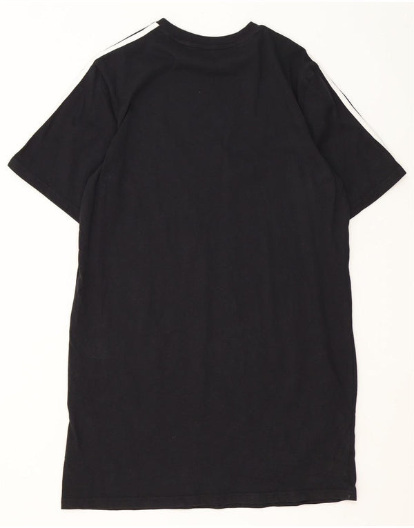 Adidas T-shirtkjole til kvinder UK 12/14 Medium Sort Bomuld