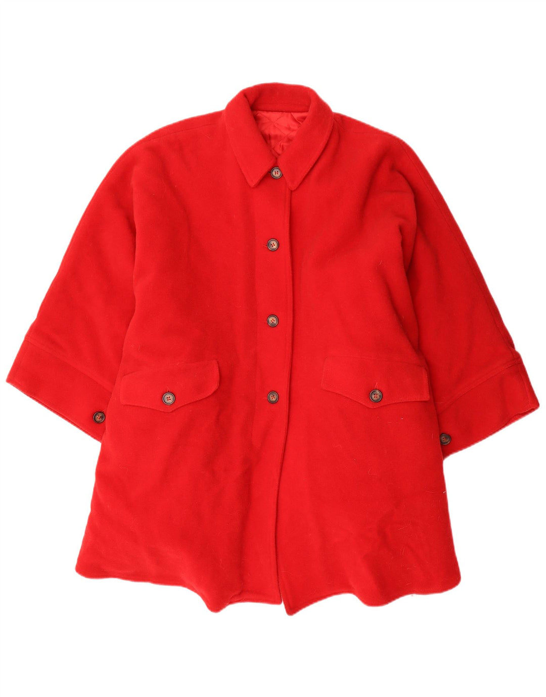 Vintage piger poncho frakke 11-12 år rød uld