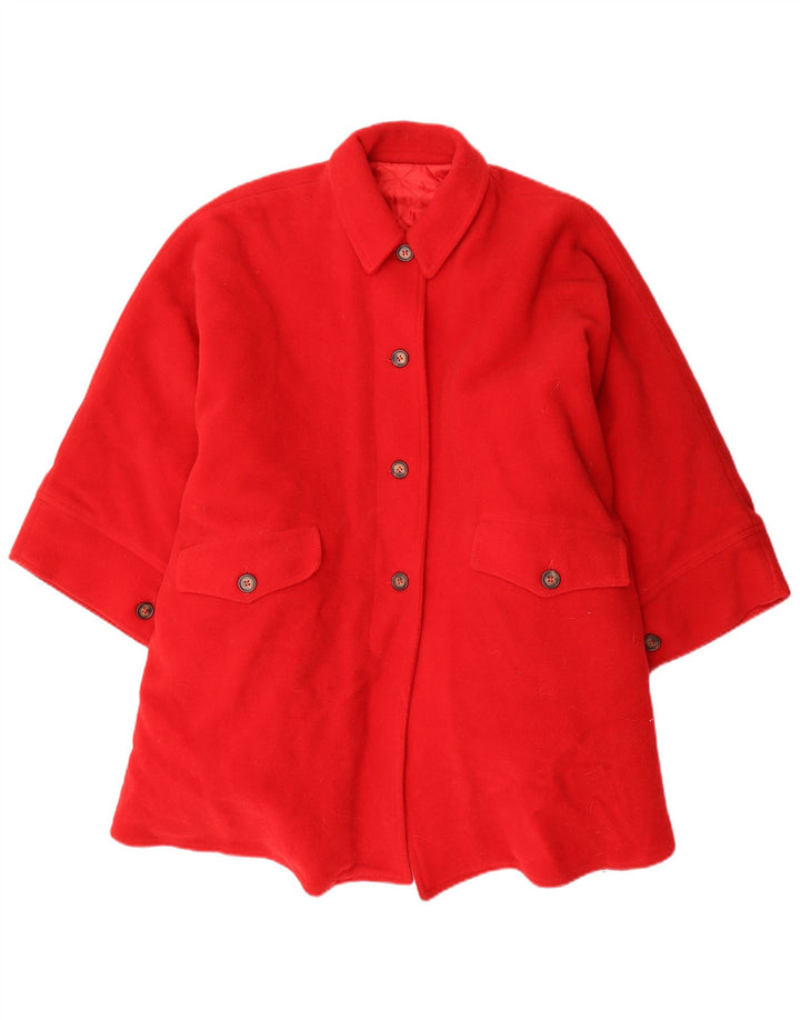 Vintage piger poncho frakke 11-12 år rød uld