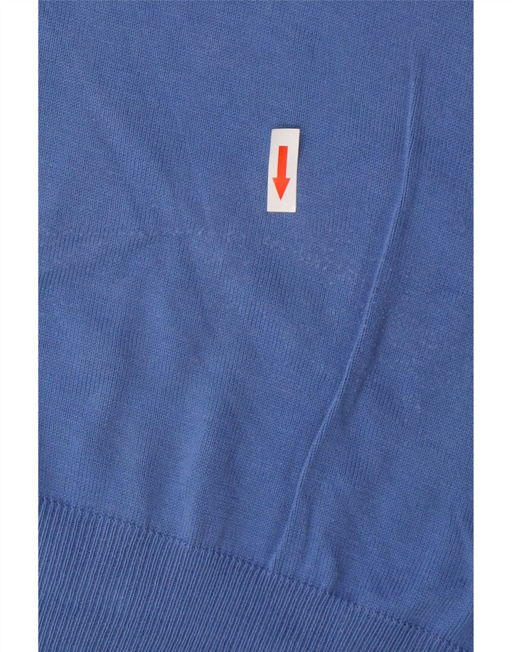 TRUSSARDI Herre V-hals sweater Stor blå bomuld