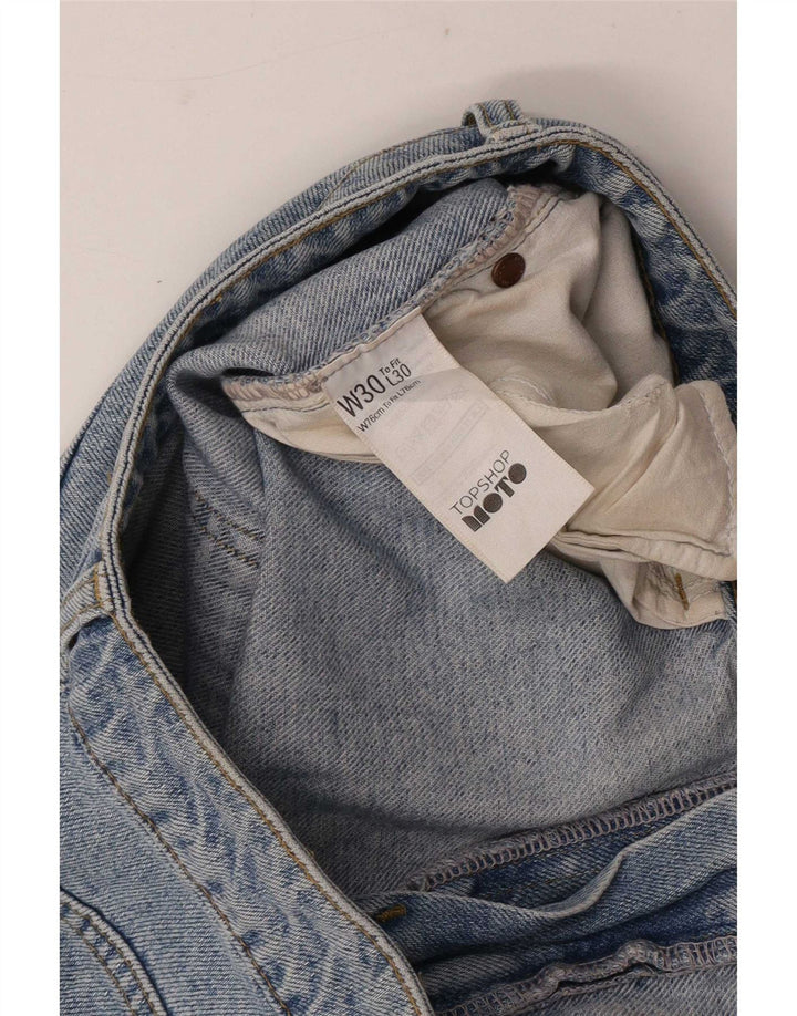 Topshop Dame Mom Denim Shorts Medium W30 Blå Bomuld