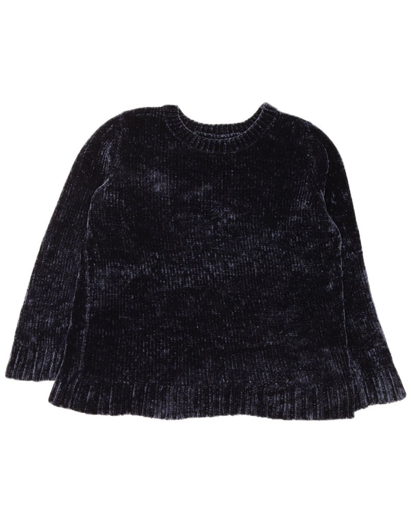 ORVIS Dame sweater med rund hals DK 16 Stor marineblå polyester