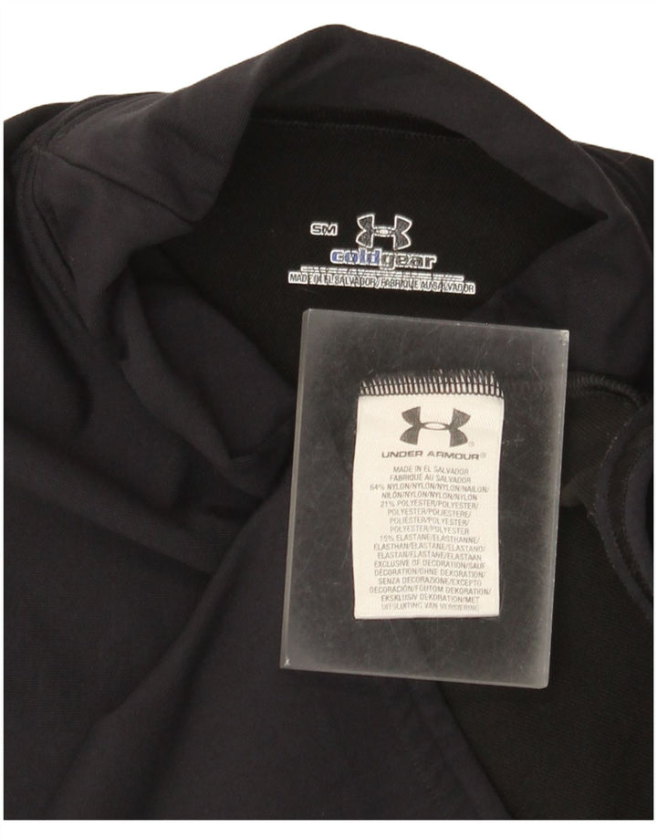 Under Armour Womens Cold Gear Top Langærmet UK 8 Small Black Nylon