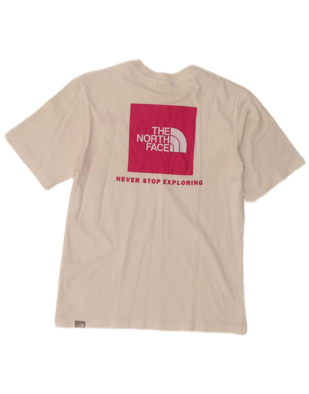 THE NORTH FACE Grafisk T-shirt top til kvinder UK 6 XS Hvid bomuld